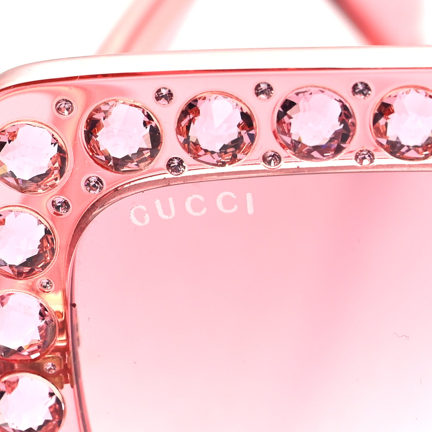 Acetate Crystal Oversize Sunglasses GG0148S Pink