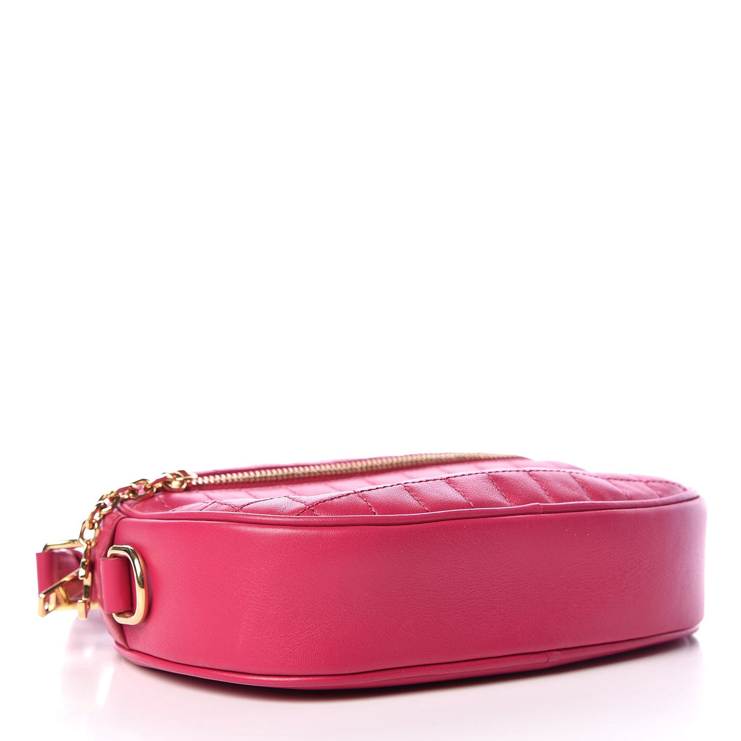 Calfskin Quilted Small C Charm Bag Pink