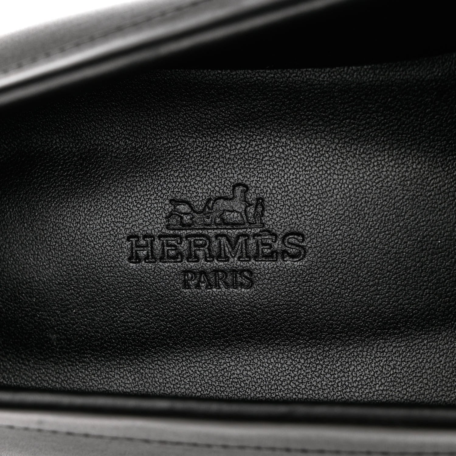 Hermes Calfskin Womens Faubourg Loafers 40 Black 6 of 10
