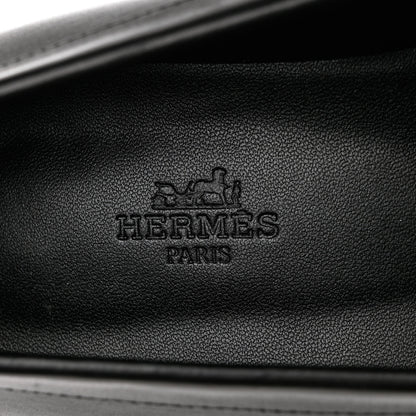 Hermes Calfskin Womens Faubourg Loafers 40 Black 6 of 10