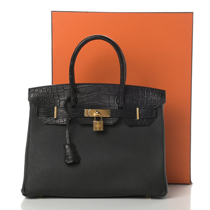 Hermes Togo Matte Alligator Birkin Touch 30 Black 11 of 11