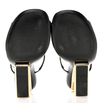 Fendi Calfskin Fendi First 95mm Slide Sandals 38 Black 6 of 13