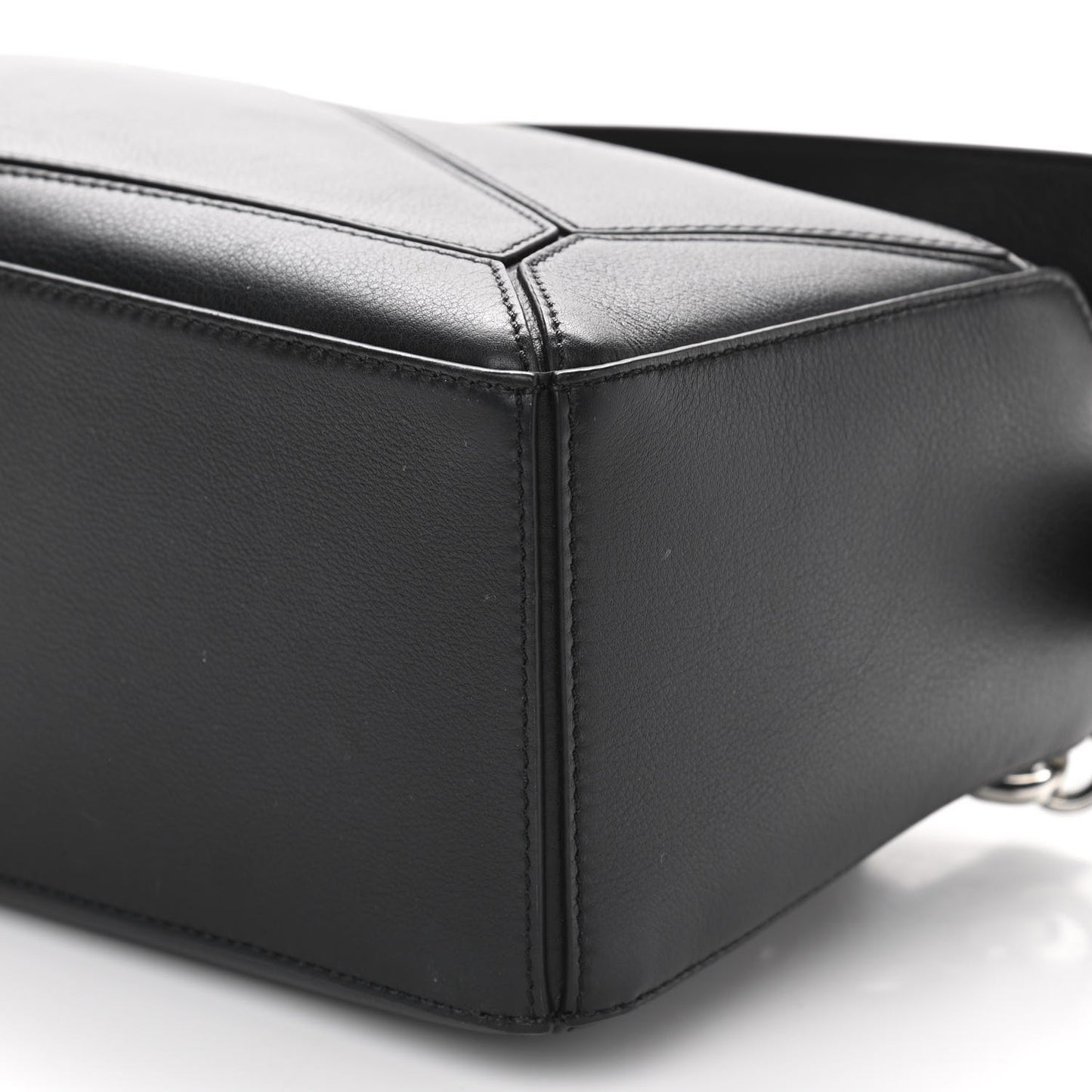 Calfskin Small Puzzle Bag Black