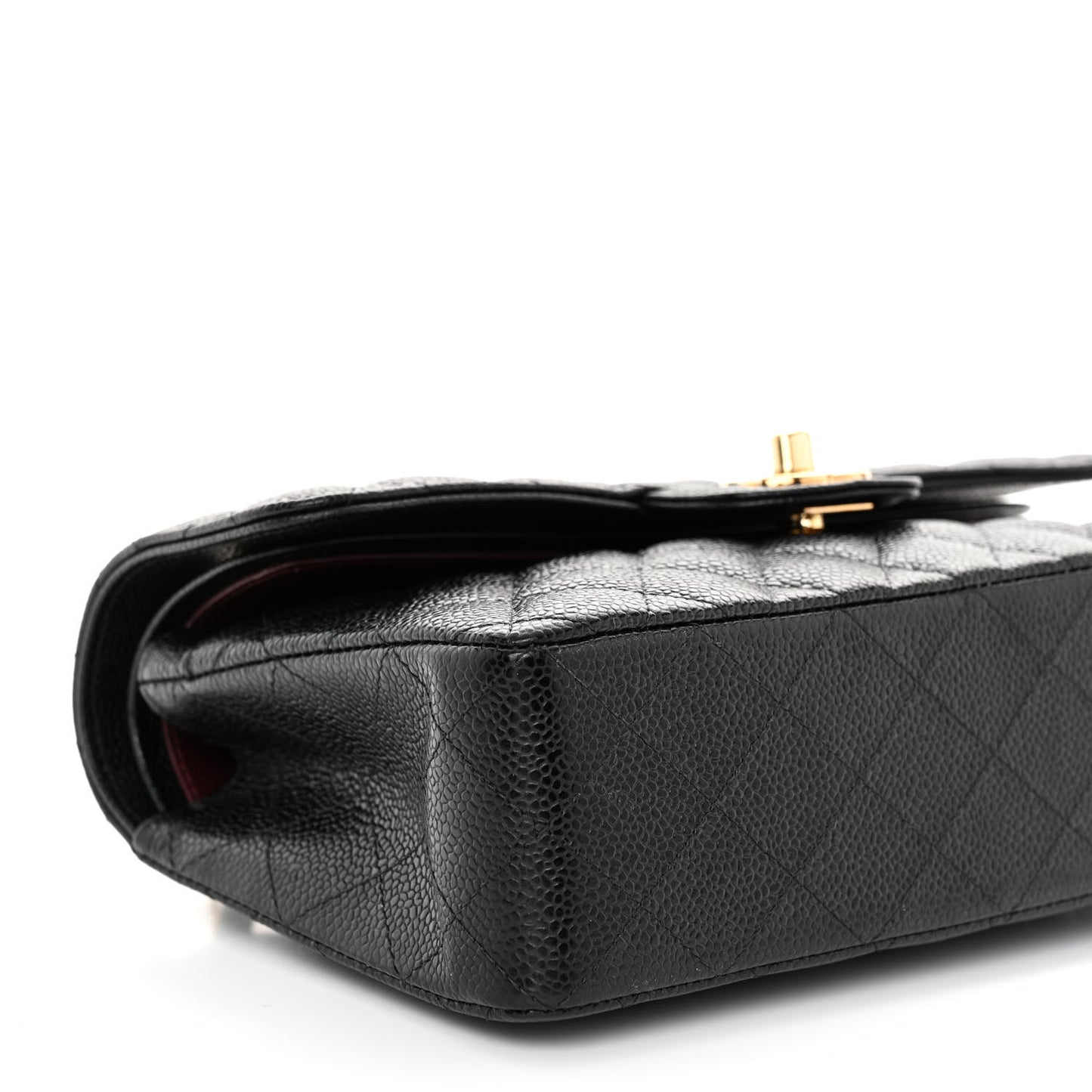 Caviar Quilted Small Double Flap Black