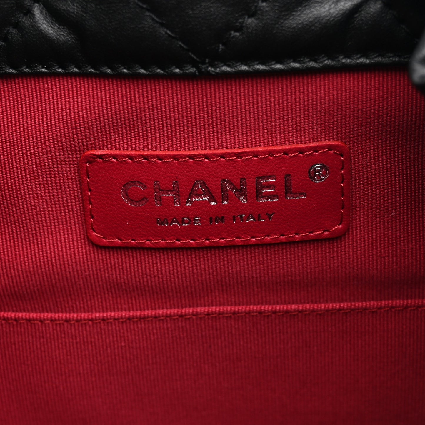 Aged Calfskin Quilted Small Gabrielle Backpack Black