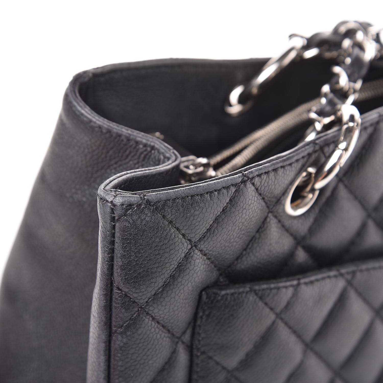 Chanel Caviar Quilted Grand Shopping Tote GST Black 8 of 13