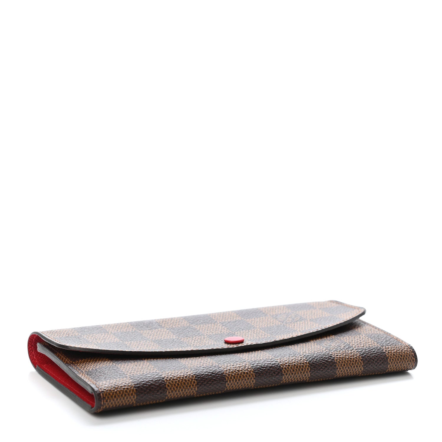 Louis Vuitton Damier Ebene Emilie Wallet Red 3 of 4