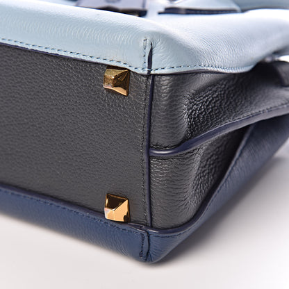 MCM Grained Calfskin Tri-Color Mini Milla Tote Blue 8 of 12