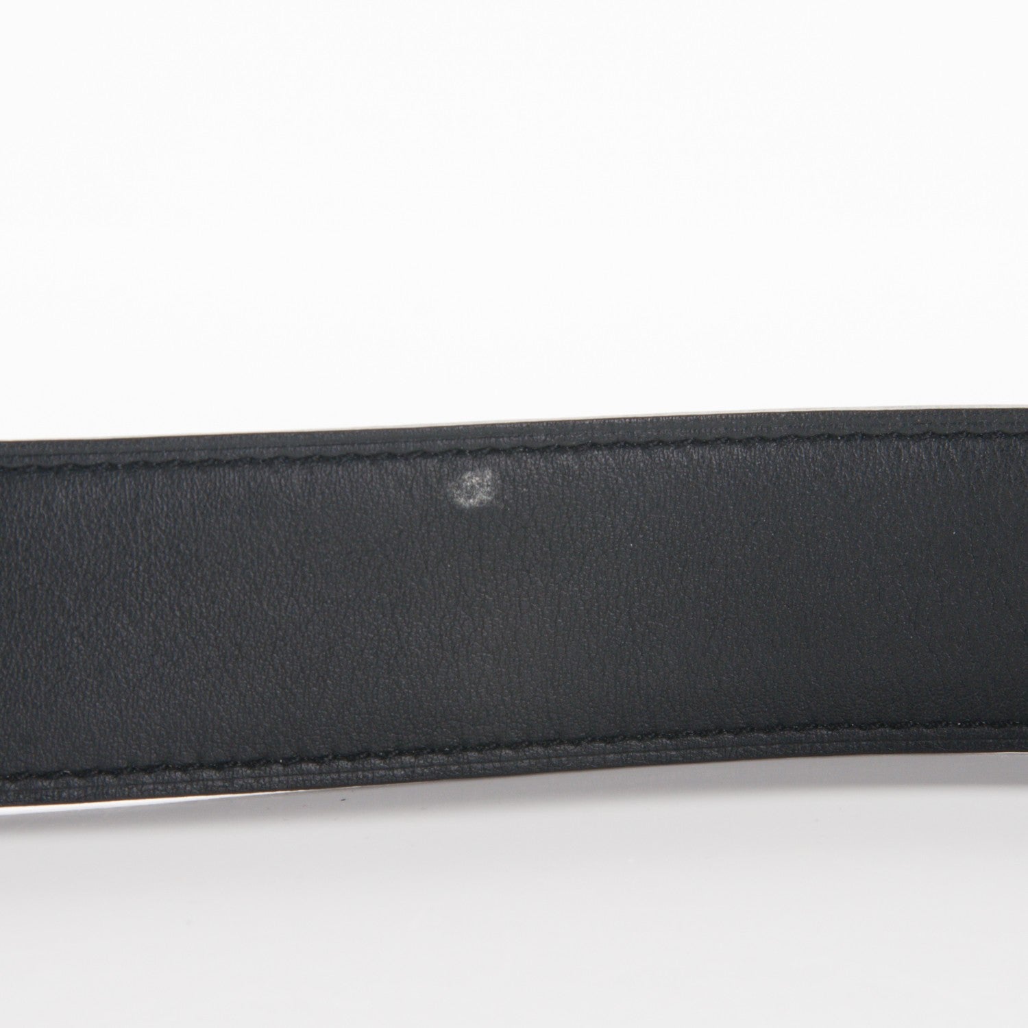 Hermes Swift Epsom 32mm H Belt Strap 90 Black Blue Jean 5 of 6