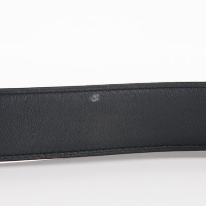 Hermes Swift Epsom 32mm H Belt Strap 90 Black Blue Jean 5 of 6