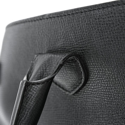 Burberry Grainy Calfskin House Check Large Banner Tote Black 19 of 21
