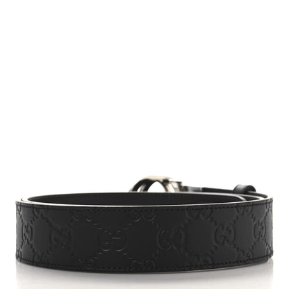 Gucci Guccissima Signature Interlocking G Reversible 37mm Belt 95 38 Black Cocoa 2 of 5