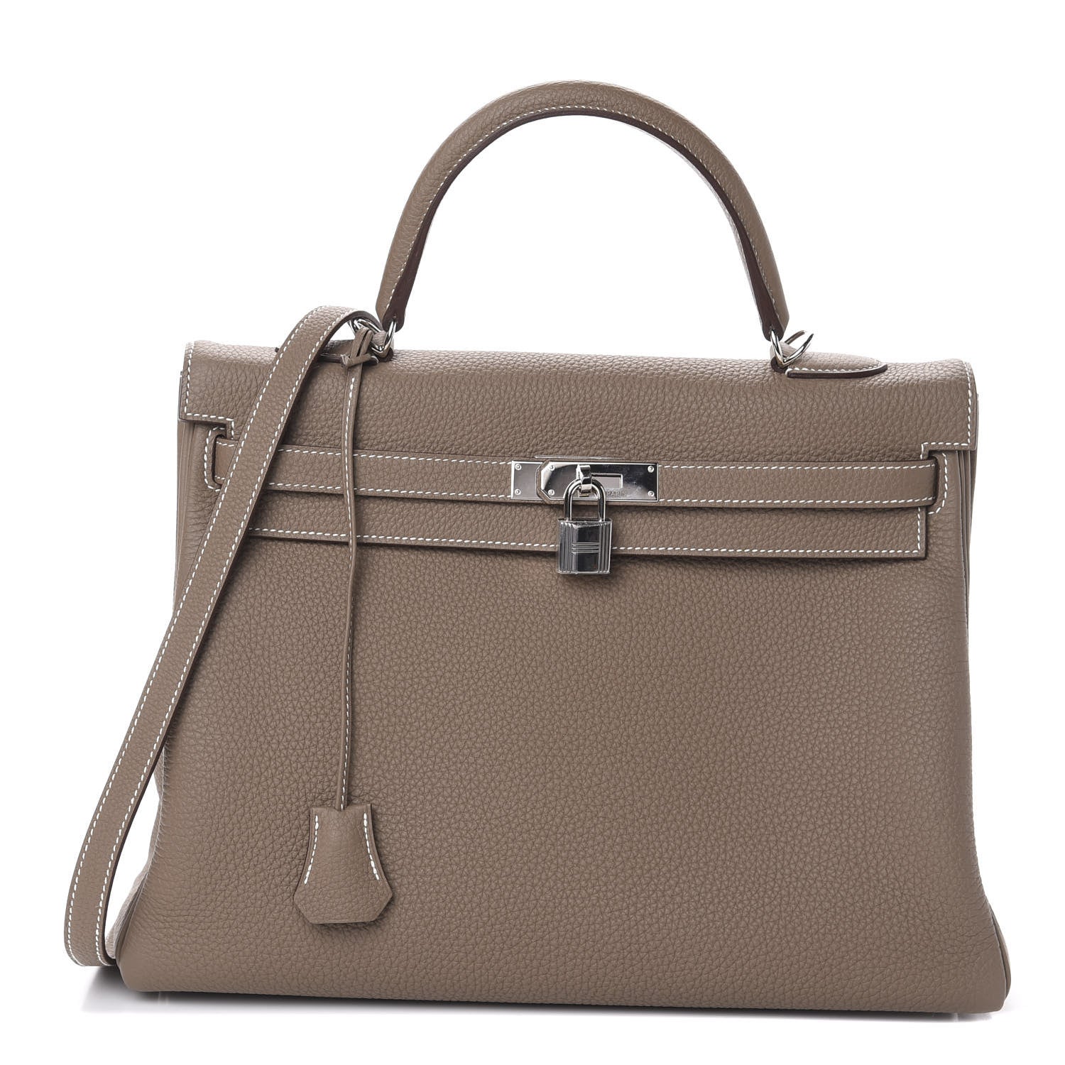 Hermes Togo Kelly Retourne 35 Etoupe 1 of 10
