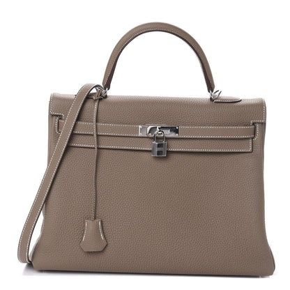 Hermes Togo Kelly Retourne 35 Etoupe 1 of 10