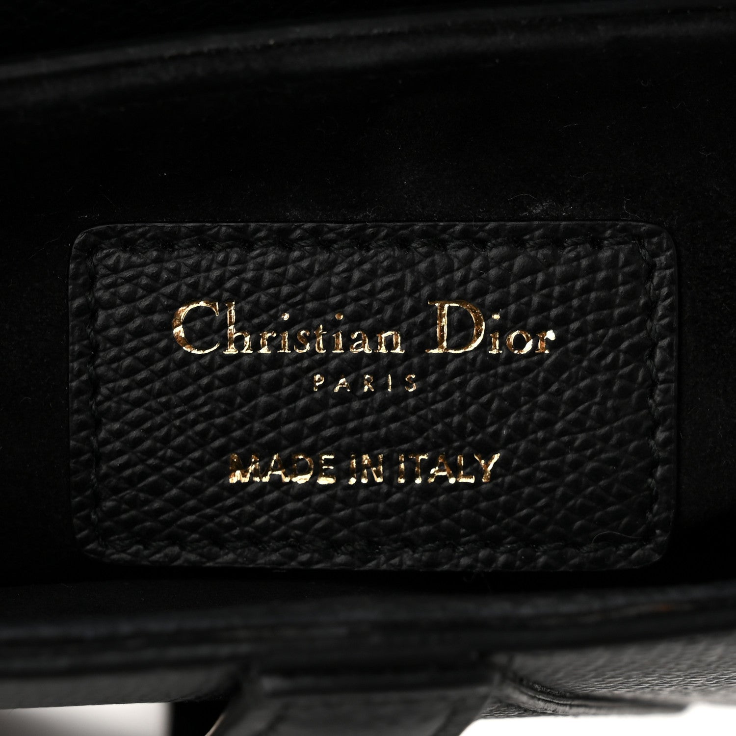 Christian Dior Grained Calfskin Mini Saddle Bag Black 6 of 10