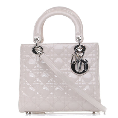 Christian Dior Patent Cannage Medium Lady Dior Grey 1 of 9