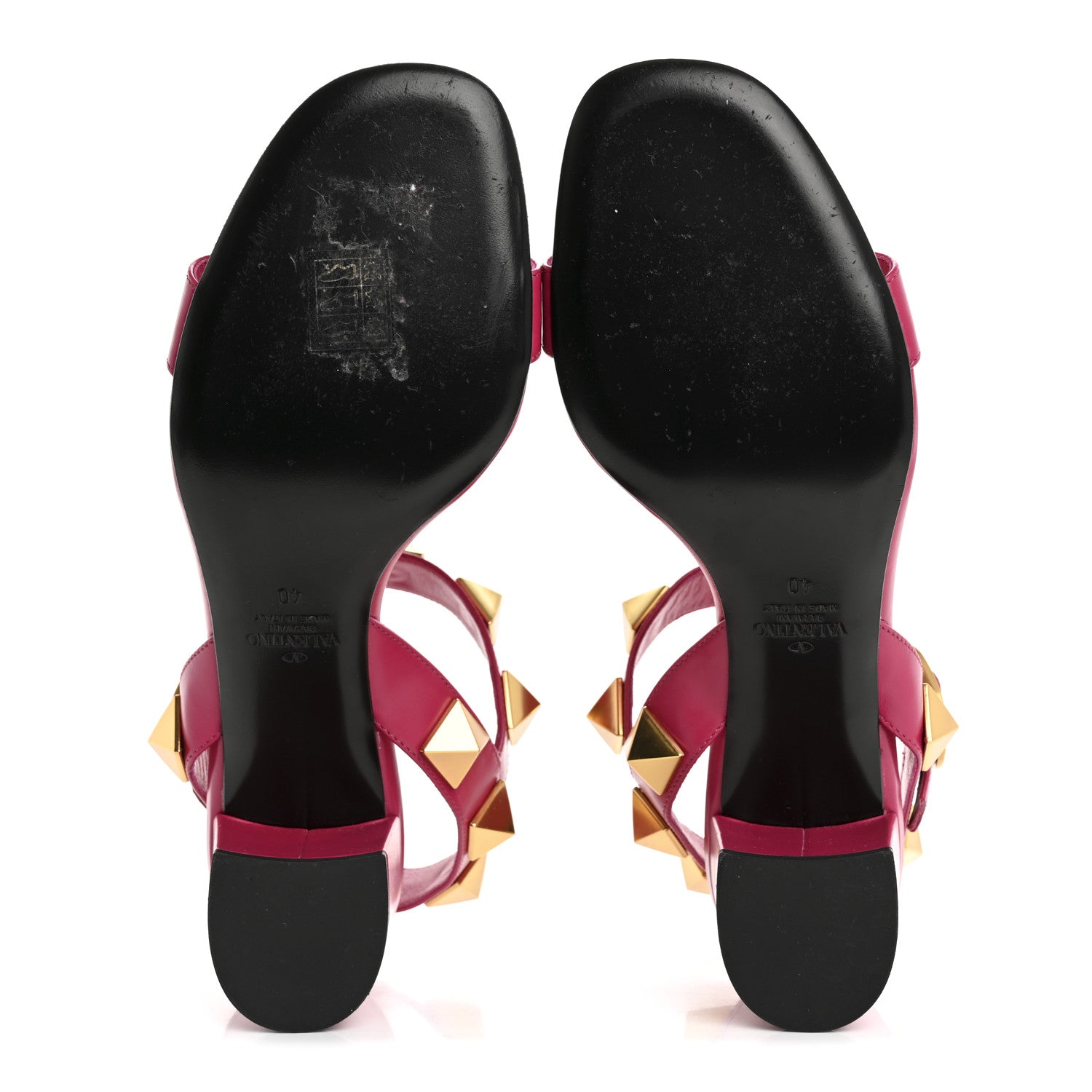 Valentino Garavani Calfskin Roman Stud 60mm Sandals 40 Blossom 6 of 12