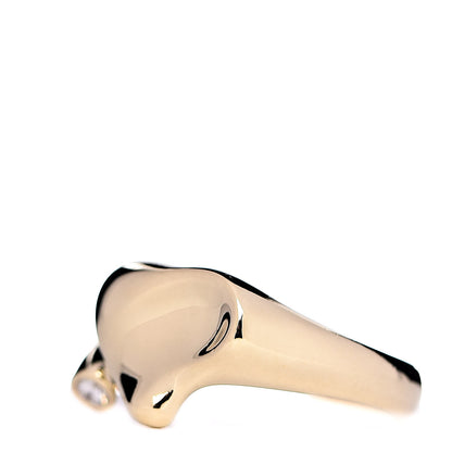 Tiffany 18K Yellow Gold Diamond Elsa Peretti Full Heart Ring 54 6.75 3 of 5