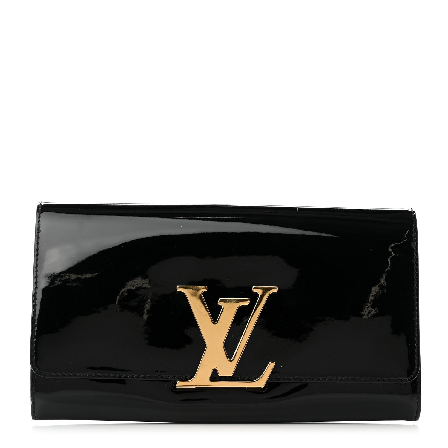 Louis Vuitton Patent Louise Clutch Black 1 of 10