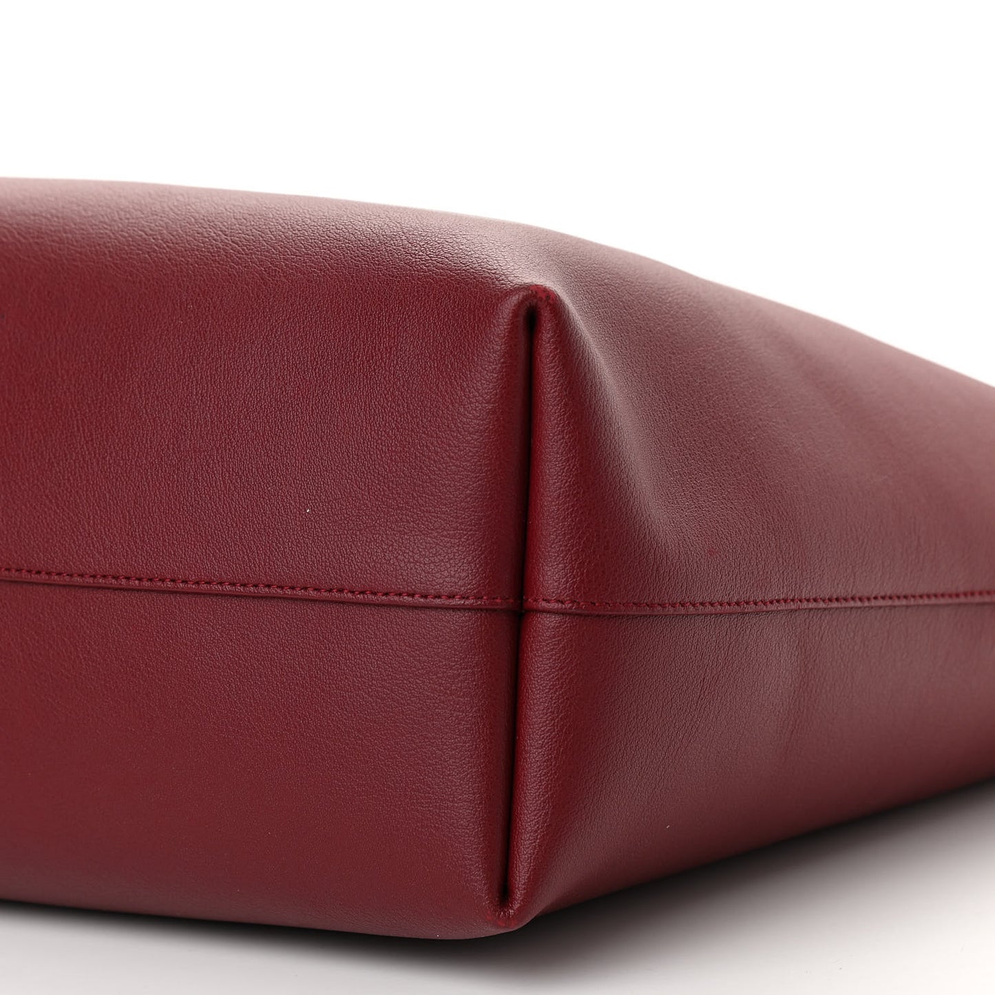 Calfskin Large Shopping Tote Bordeaux