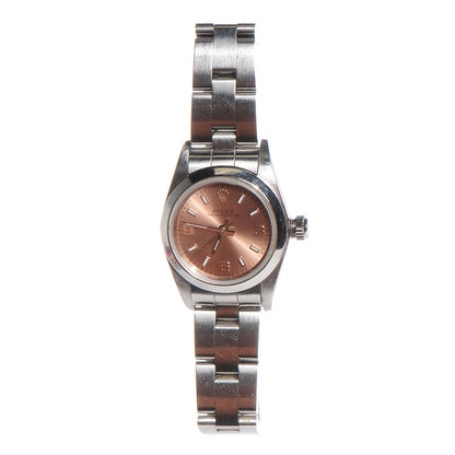 Rolex Stainless Steel 24mm Oyster Perpetual Watch Pink 76080 2 of 5