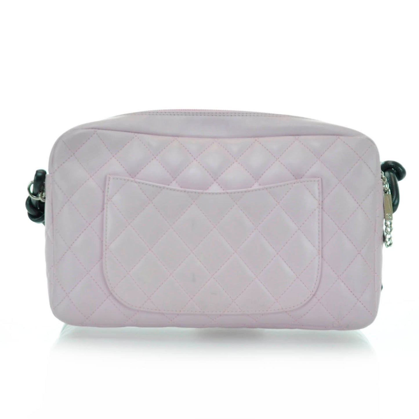 Calfskin Quilted Cambon Shoulder Bag Pink Black