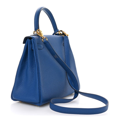 Hermes Togo Kelly Retourne 25 Bleu France 3 of 11