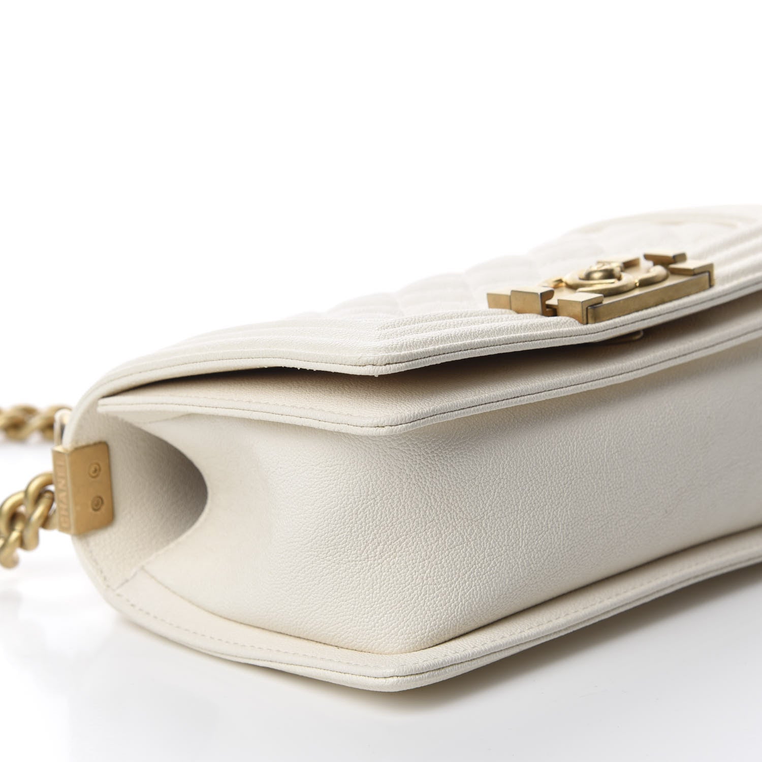 Chanel Caviar Quilted Small Boy Flap White 6 of 11