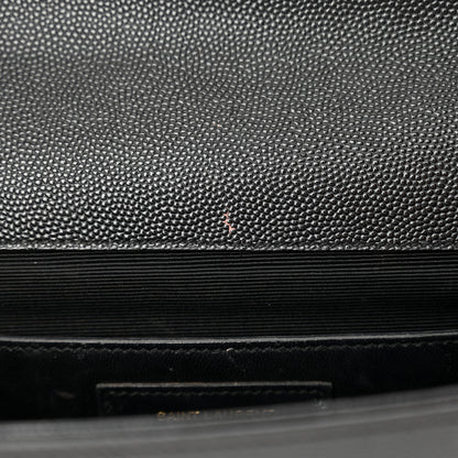 Saint Laurent Grain De Poudre Monogram Cassandre Clutch Black 11 of 12