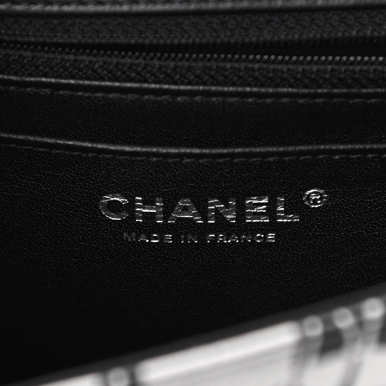 Chanel Lambskin Printed Mini Rectangular Flap Black Silver 6 of 12