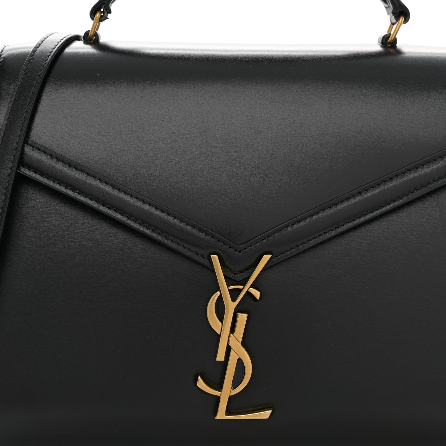 Smooth Calfskin Medium Classic Monogram Cassandra Top Handle Black Rouge Legion