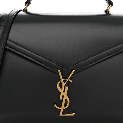Saint Laurent Smooth Calfskin Medium Classic Monogram Cassandra Top Handle Black Rouge Legion 9 of 13