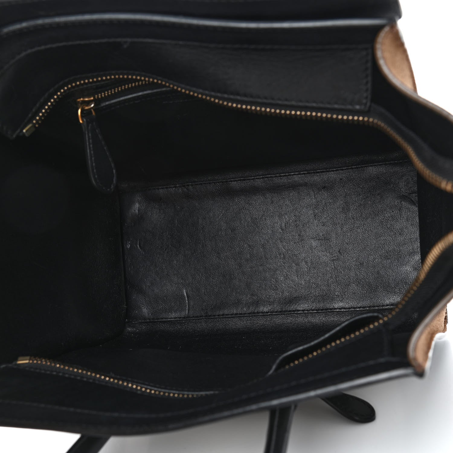 Celine Smooth Calfskin Suede Micro Tri-Color Luggage White 5 of 9