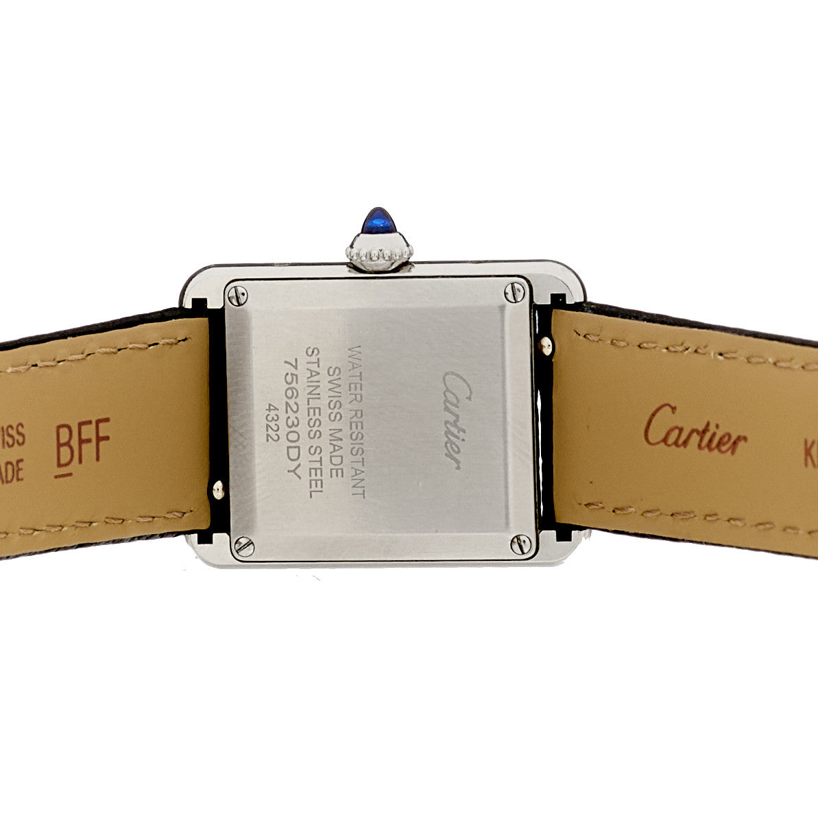 Stainless Steel Calfskin 22mm Must de Cartier Tank Quartz Watch