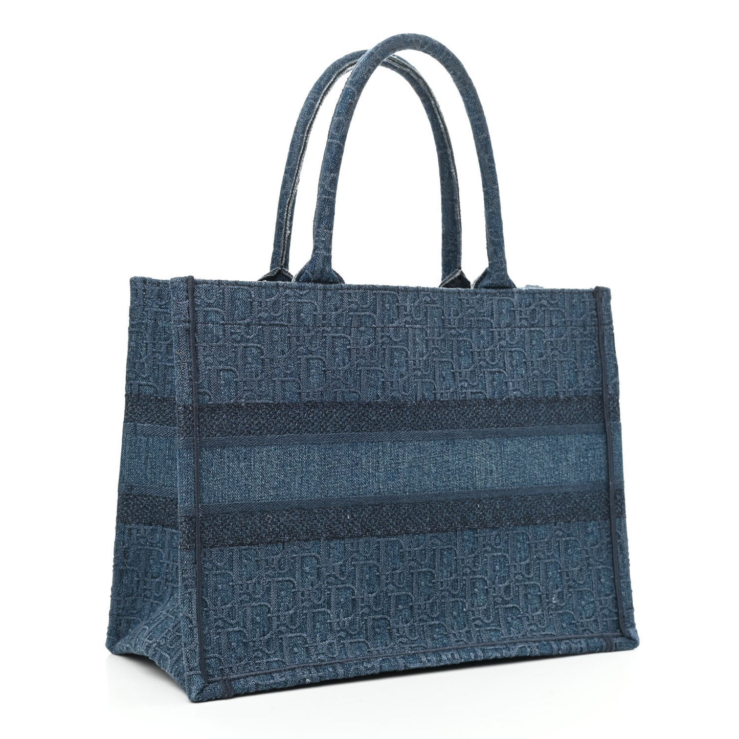 Oblique Denim Medium Book Tote Blue