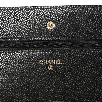 Chanel Caviar Quilted Wallet on Chain WOC Black 6 of 10
