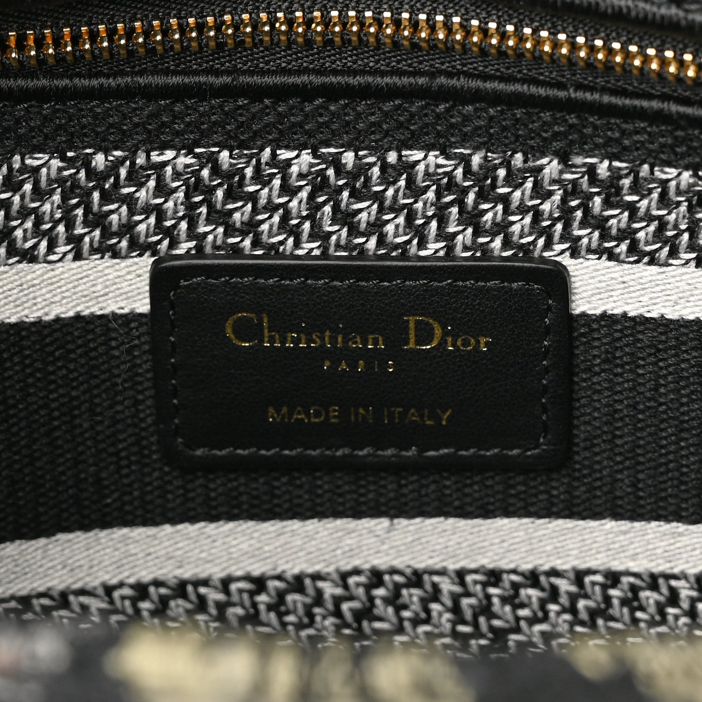 Canvas Embroidered Jardin Botanique Medium Lady D-Lite Black Multicolor