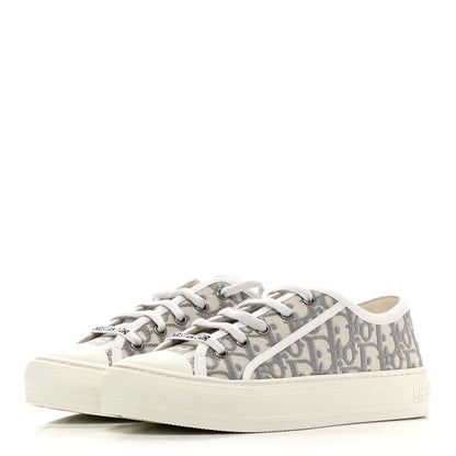 Christian Dior Canvas Oblique Walk'N'Dior Low Top Sneakers 38 Grey Stone 3 of 8