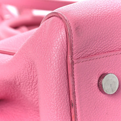 Saint Laurent Grained Calfskin Small Cabas Rive Gauche Rose Clair 9 of 20