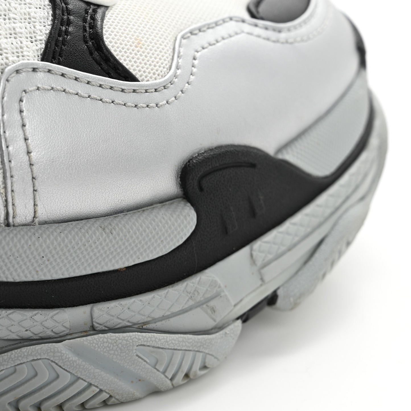 Metallic Fabric Mesh Mens Triple S Sneakers 10 Grey Dark Grey Black