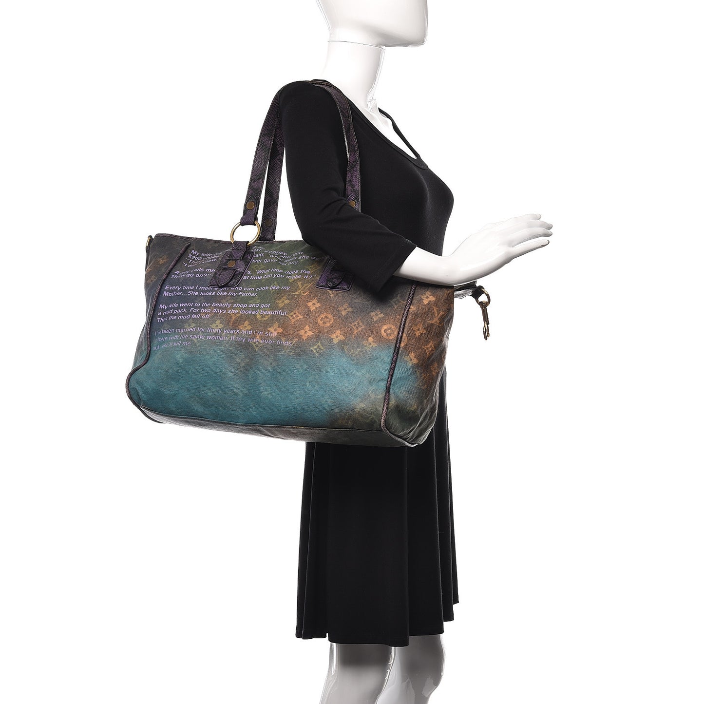 Richard Prince Monogram Karung Heartbreak Jokes Tote