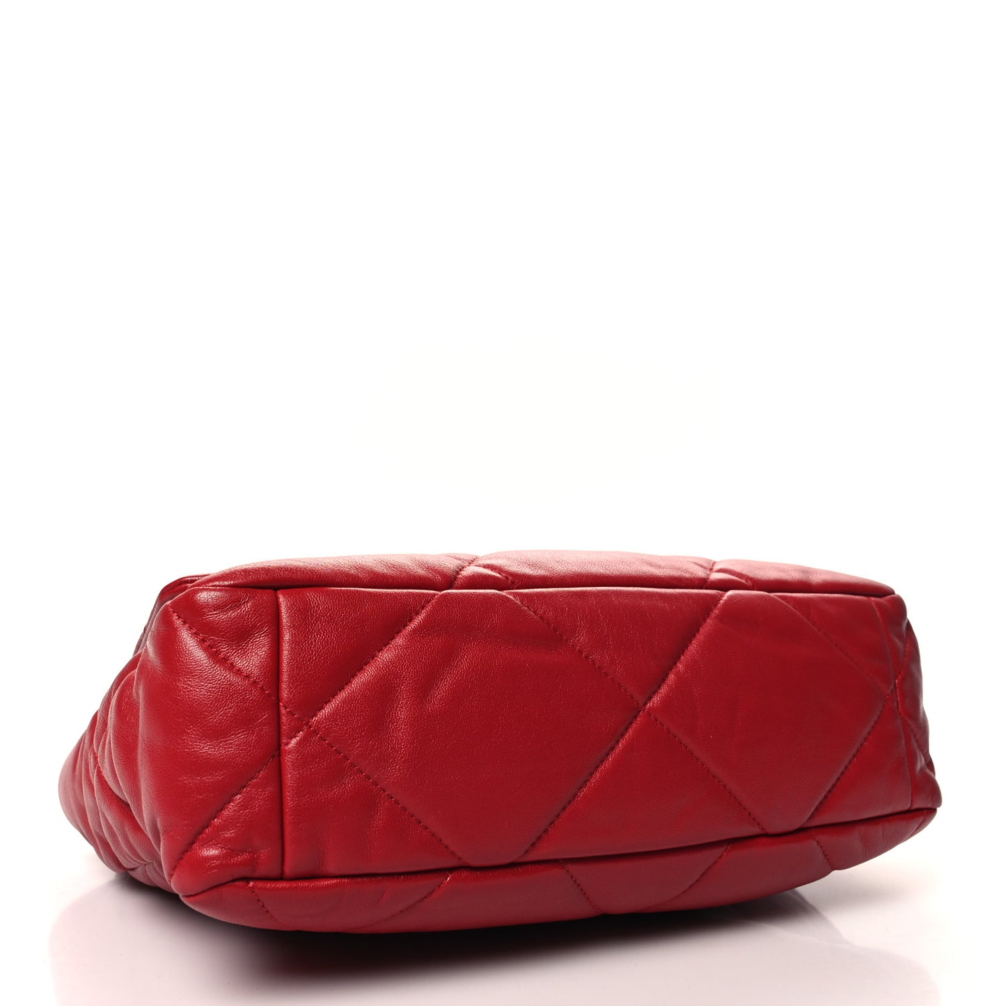 Goatskin Quilted Large Chanel 19 Flap Red
