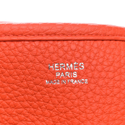 Hermes Taurillon Clemence Evelyne III PM Orange Poppy 5 of 10