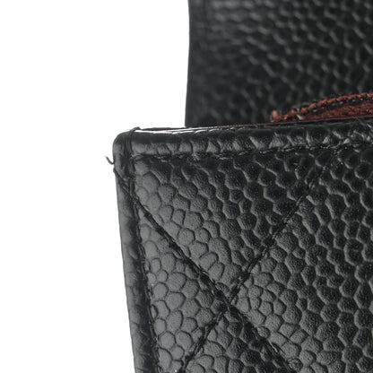 Chanel Caviar Quilted Large Gusset Flap Wallet Black 9 of 10