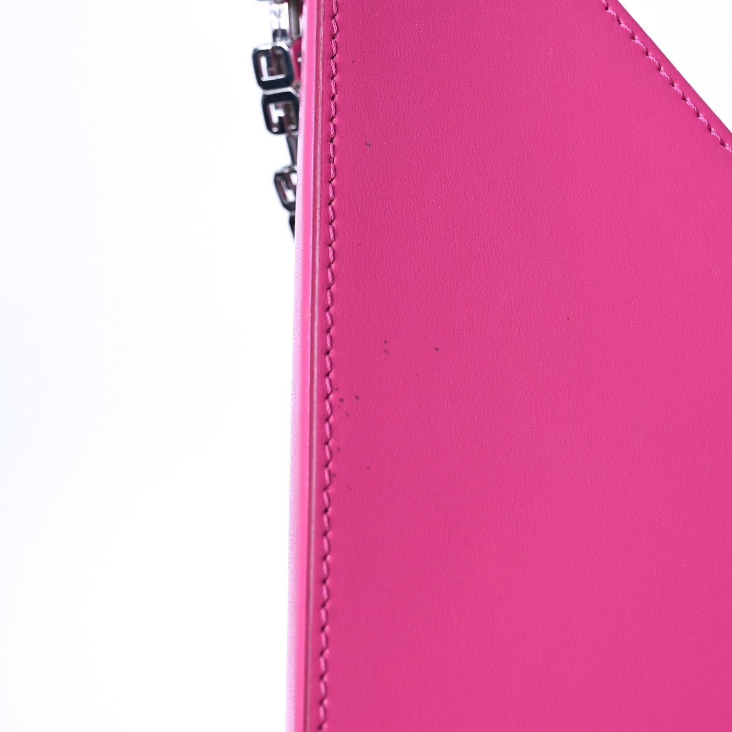 Box Calfskin Mini Cut Out Shoulder Bag Neon Pink