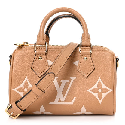 Louis Vuitton Empreinte Monogram Giant Nano Speedy Arizona Creme 1 of 10