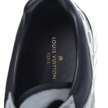 Louis Vuitton Nylon Suede Damier Fastlane Low Sneakers 7.5 Grey Black 7 of 8