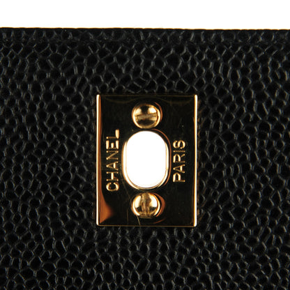 Chanel Caviar Quilted Jumbo Kelly Flap Black 5 of 9