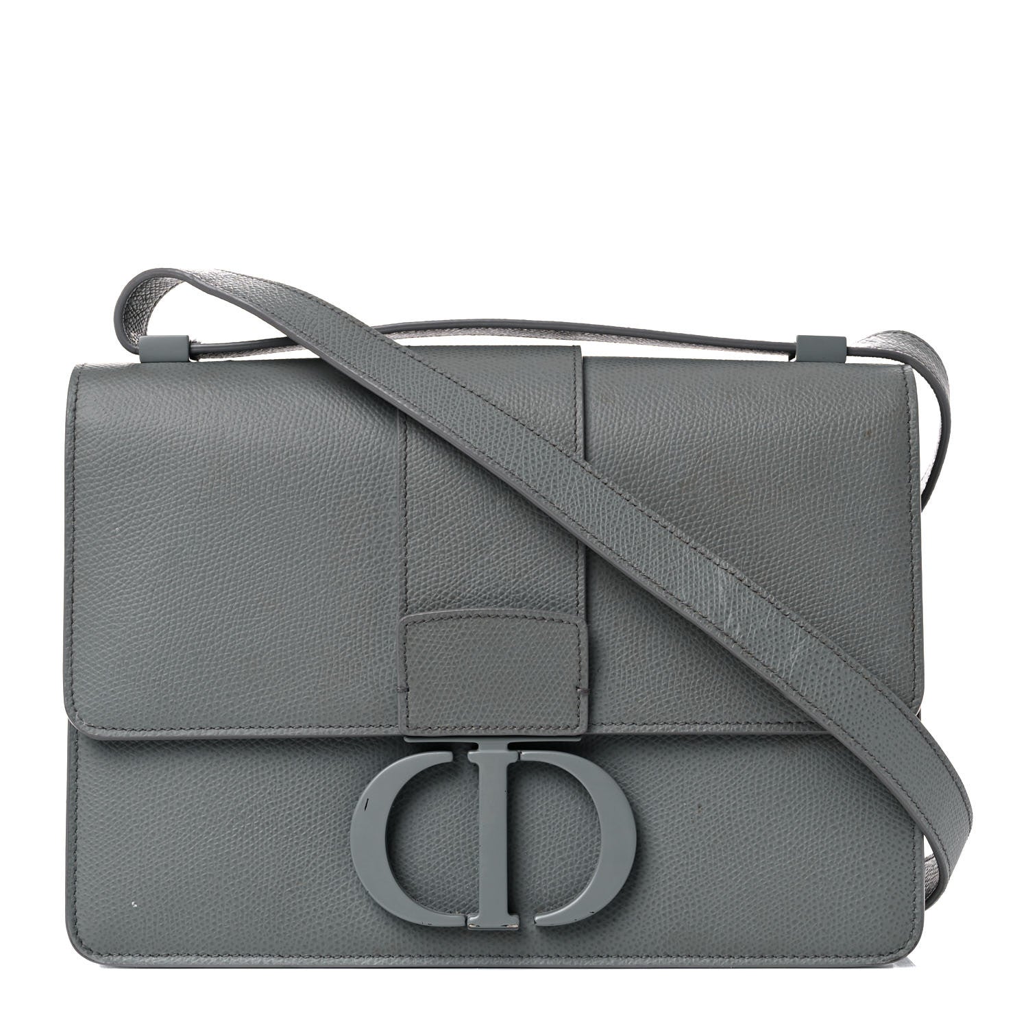 Christian Dior Ultra Matte Grained Calfskin 30 Montaigne Flap Bag Grey 1 of 31