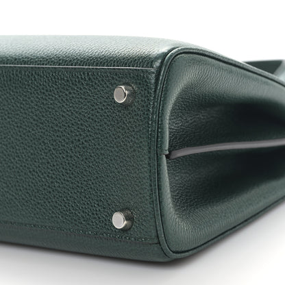 Gucci Grainy Calfskin Small Zumi Top Handle Bag Vintage Green 9 of 9